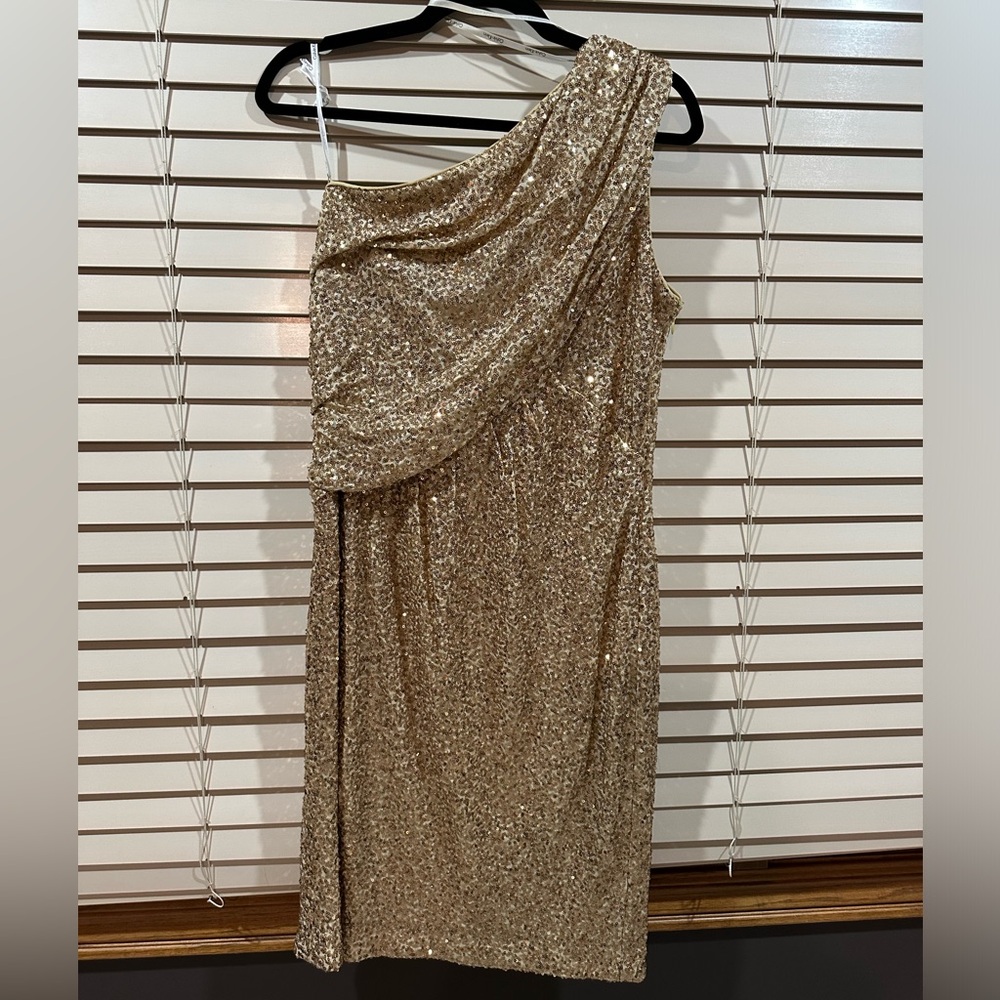 Calvin Klein Sequin One Shoulder cocktail dress - Picture 5 of 6